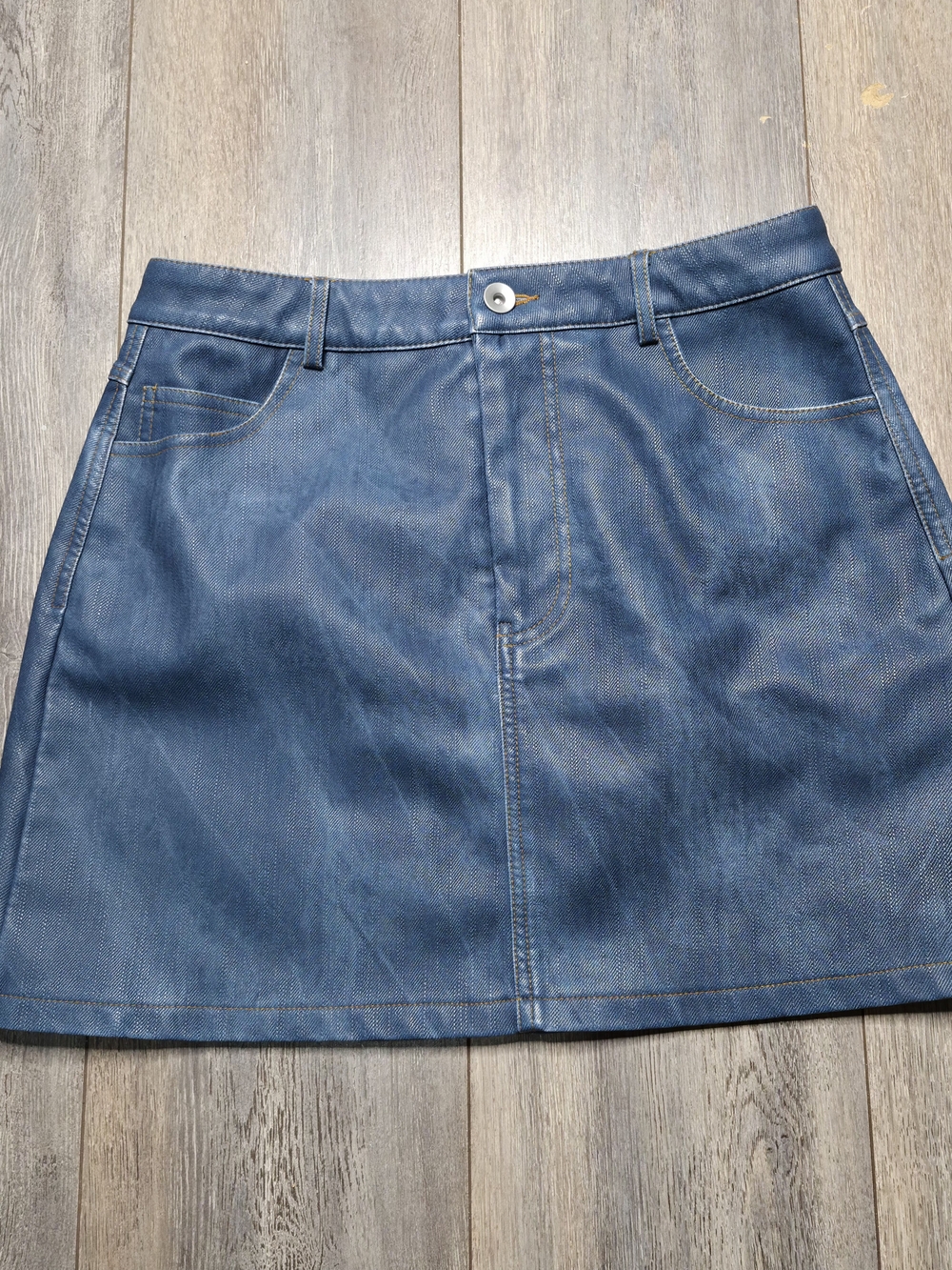 Bar III Indigo Denim Mini Skirt